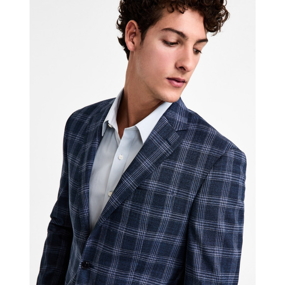 Michael Kors Men Classic Fit Sport Coat Dark Blue Size 42R - Picture 3 of 4